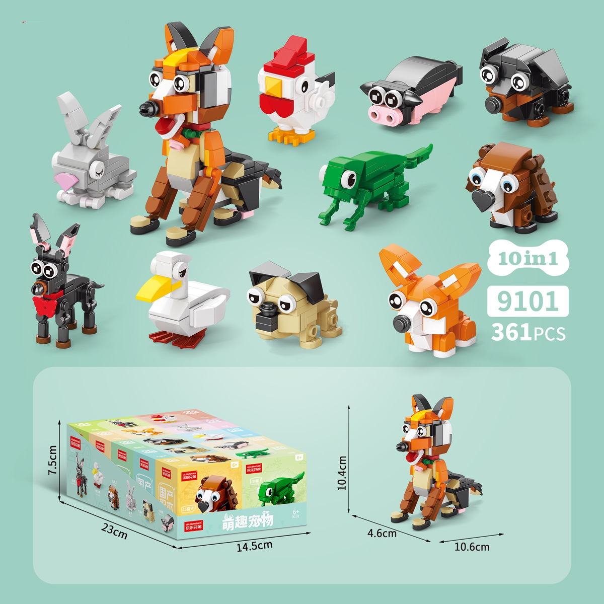 9101 Cute Pets 1 lot de 10 boîtes Commandes par multiples de 10