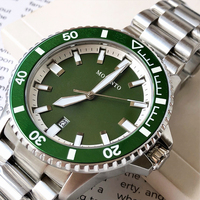 Montre de plongée automatique pour hommes, lunette en céramique verte, cadran vert Olive, étanche à 200M, en acier inoxydable, montre-bracelet mécanique à la mode