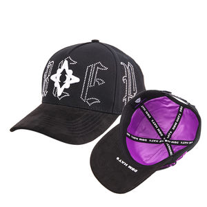 Toptan erkekler özel 5 Panel bir çerçeve nakış şapka üreticisi süet beyzbol şapkaları ile özel logo - Product Image 1