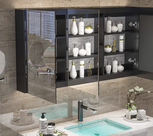 Lujoso Mueble de Baño Flotante con Encimera de Mármol y Lavabo para Hoteles - Product Image 6