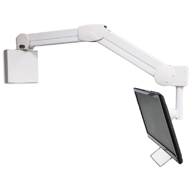 Full Motion 360 Degree Monitor Wall Mount Stand Medical LCD TV VESA 75/100mm 3-8kg Capacity White 5 Rotation Tilt Pivot 330