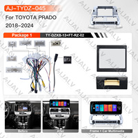 Nouveautés - Radio Android QLED 12,3 pouces plein écran pour TOYOTA PRADO 2018-2024 avec autoradio DVD 8 cœurs, stéréo, tableau de bord DSP