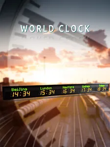 [कस्टम] विश्व समय घड़ी बहु समय क्षेत्र लाल और हरे रंग प्रदर्शन के साथ बड़े डिजिटल दीवार घड़ी रिमोट का नेतृत्व किया जीपीएस