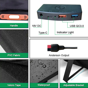 Panel Solar Plegable de 200W, Ligero y Portátil, con Tecnología Shingled, para Carga en Camping 4x4, de Fábrica OEM - Product Image 6