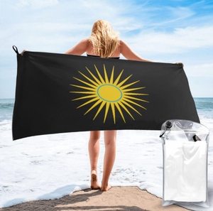 Bandera de <span class=keywords><strong>Seychelles</strong></span> Toalla de playa de microfibra Toalla de baño de acuarela Toalla de playa sin arena Manta Toalla absorbente de secado rápido - Product Image 2