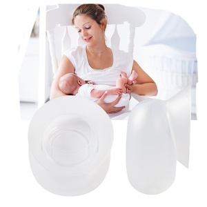 Colectores de leche materna reutilizables de silicona suave protegen los pezones doloridos y recogen fugas de leche materna para la maternidad - Product Image 1