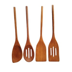Acacia Wood Cooking Spatulas Set Heat Resistant Kitchen Utensils For Non Stick Pan Hand Wash Only - Product Image 4