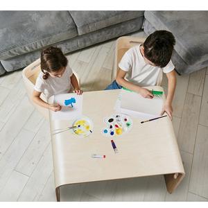 ชุดโต๊ะและเก้าอี้สำหรับเด็กอนุบาลโต๊ะไม้แข็งแรงอเนกประสงค์<span class=keywords><strong>โต๊ะ</strong></span>เรียนแฮนด์เมด - Product Image 2