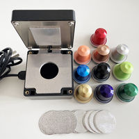 Nouvelle Scelleuse Électrique Manuelle pour Capsules de Café Espresso, Machine à Sceller les Dosettes en Aluminium pour Boissons, Entraînement par Feuille
