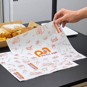 Customized Printed Logo Greaseproof Waterproof Food Grade Fast Food Aluminum Foil <b>Wrapping</b> <b>Paper</b> Eco-Friendly <b>Recycled</b> Snack - Product Image 1