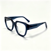 Montures de lunettes optiques épaisses carrées à monture complète en gros, montures de lunettes de luxe personnalisées en acétate pour hommes et femmes