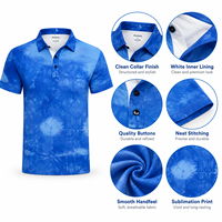 Polo sportif personnalisé pour homme, motif marbré, transfert thermique, logo personnalisé, OEM, vente en gros, marque privée, faible MOQ
