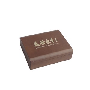 Tibetan Cordyceps <b>Herb</b> Storage <b>Box</b> Wood Material Rectangle Shape Gold Stamp Design General Packaging Wenzhou Origin - Product Image 5