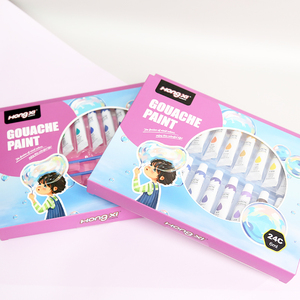 Hong Xi 6ml – Kit d'outils d'art pour enfants avec <span class=keywords><strong>gouache</strong></span> couleur personnalisée, idéal pour les débutants de l'école primaire, couleurs vives, pour utilisation <span class=keywords><strong>sur</strong></span> papier et toile - Product Image 3