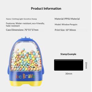 Sello de Plástico con Nombre de Pingüino Pequeño para Ropa, Venta al por Mayor, Juguete Creativo de Burbujas para Niños de Jardín de Infancia - Product Image 5