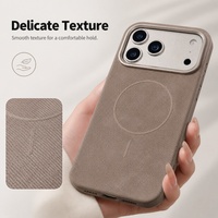 Étui de téléphone magnétique de luxe en flanelle C0338 pour iPhone 17 Air 18 Pro Max 16 15 14 13 12 11 Pro – Coque de protection antichoc