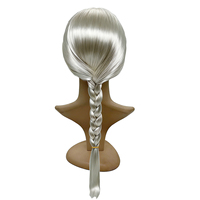 Perruque Princesse Double Queue de Cheval Tressée Or Rose, Coiffure Complète pour Cosplay, Accessoire de Costume pour Comic Con et Fête d'Anniversaire