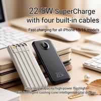 Batterie Externe Mobile Étanche Type-C Ultra Fine 10000mAh au Lithium Polymère avec Affichage LED et Charge Ultra Rapide 22.5W Personnalisée