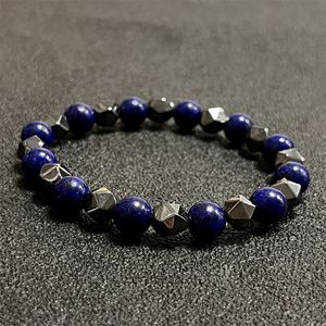 Bracelet en pierre naturelle avec perles de verre colorées, bouclier énergétique négatif, article professionnel à marge d'profit élevée, support de lot mixte - Product Image 4