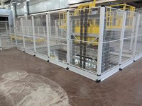 Pagar Pengaman Baja Industri untuk Perlindungan Stasiun Kerja Robot Varian 1 Pelindung Keselamatan Modular Tugas Berat
