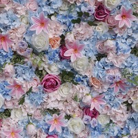Panneau mural de fleurs artificielles en soie 3D Rose Real Touch, décoration de mariage pour la photographie