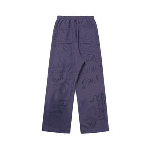 Pantalones Deportivos con Estampado Completo de Tatuajes Dibujados a Mano, Estilo Y2K, Holgados, para Correr, para <span class=keywords><strong>Hombre</strong></span> y Mujer, Casuales - Product Image 4