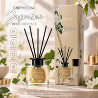 Diffuseur de parfum sur mesure 120 ml avec étiquette de bouteille personnalisée, parfum et boîte pour programme de développement de marque de luxe