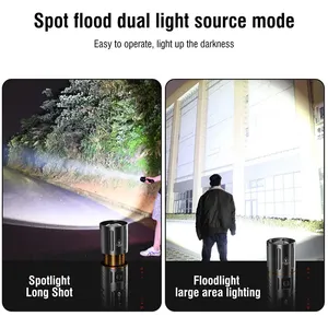 Công suất cao 10000 Lumens <span class=keywords><strong>LED</strong></span> Đèn pin 12 giờ Thời gian chạy <span class=keywords><strong>LED</strong></span> <span class=keywords><strong>Torch</strong></span> <span class=keywords><strong>500</strong></span> mét Zoomable <span class=keywords><strong>Led</strong></span> đèn pin với ngân hàng điện - Product Image 4