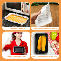 Palettes de présentation pour aliments et viandes en plastique PP recyclables, personnalisées en usine, palettes de qualité alimentaire, palettes d'emballage alimentaire jetables
