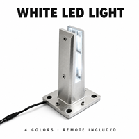 Support en verre sans cadre en acier inoxydable 316 2205 avec lumière solaire LED, certifié ZD Pass Test Global Patent