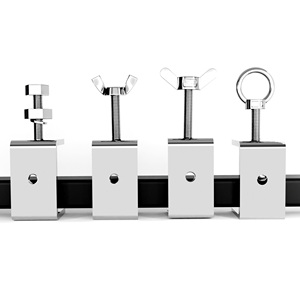 Yuanjing 304 Stainless Steel Pipe <b>Clamps</b> <b>U</b> C Shaped Square Hand Tightening Lifting Ring Fixing Tools - Product Image 1