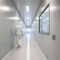 Panneau mural pour salle blanche en EPS, panneau intérieur en acier inoxydable au design industriel, facile à nettoyer et hygiénique pour laboratoire et atelier