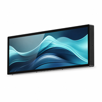 Moniteur LCD étiré de 28 pouces, 700 nits, 1920 x 360, avec connectivité Bluetooth 4.0 et Wi-Fi pour affichage d'informations en métro, personnalisable