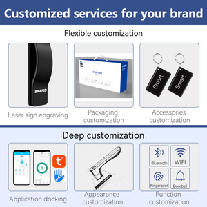 Cerradura Inteligente con Cámara e Intercomunicador Activo para Puertas de Madera con Desbloqueo por Huella Dactilar, Contraseña y Reconocimiento Facial, Control Remoto Tuya, Totalmente Automática - Product Image 4