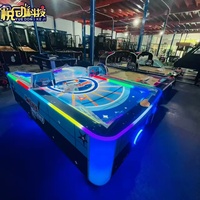 Table de hockey sur air à monnayeur pour 2 joueurs, idéale pour les centres de divertissement familial intérieurs et les salles de jeux d'arcade, avec des matériaux durables - Vente en gros