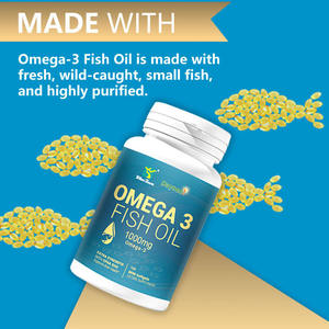 Omega 3 Minyak Ikan Kapsul softgel 1000mg mendukung <span class=keywords><strong>Brain</strong></span> Heart Health Richin DHA & EPA minyak ikan laut dalam suplemen gel lembut - Product Image 3