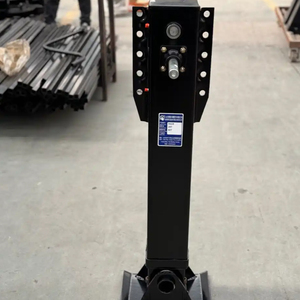 Cric hydraulique robuste pour remorque à benne basculante, avec pied de stabilisation et support de jambe - Product Image 3