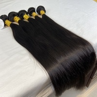Extensions de cheveux humains vierges Body Wave, double trame, noir naturel, pour professionnels de la coiffure