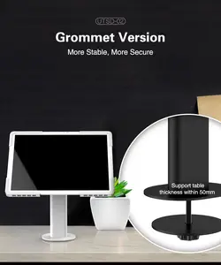 Grommet ขาตั้งกันขโมยสำหรับแท็บเล็ต,ที่ใส่แท็บเล็ตแบบล็อกได้ขนาด7-13นิ้วพร้อมกล่องปิด