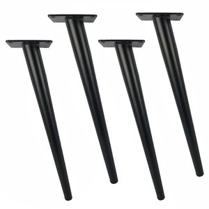 <span class=keywords><strong>Gambe</strong></span> per Divano e Tavolino in Metallo Nero con Tubo Obliquo WINSTAR, Componenti per Mobili - Product Image 1