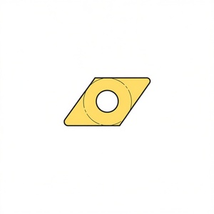 Plaquette de tournage Fervi 55 degrés avec trou pour l'usinage des métaux - Product Image 2