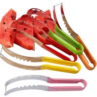 Alat Pemotong Semangka Grosir OEM, Baja Anti Karat, Pisau Ganda, Ergonomis, Multiwarna, Peralatan Dapur