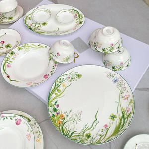 Ensemble d'assiettes en papier à motif de feuilles de jardin vertes, décoration de fête, thème de fête du thé, fournitures pour fête d'anniversaire, assiettes en papier - Product Image 4