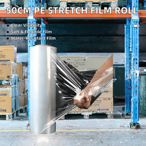 Pudi Food Grade 20 micras PE/LLDPE película elástica autoadhesiva rollo de embalaje de plástico película de embalaje retráctil suave - Product Image 2