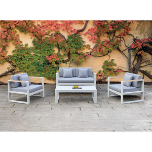 Bestia salling funda del modular jardín sofá de aluminio al aire libre sofá de madera de teca brazo mesa de mármol hotel jardín - Product Image 4