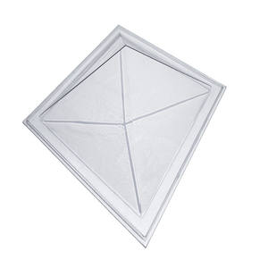 Tragaluz transparente de PC de doble capa fija de policarbonato personalizado Tragaluz de pirámide triangular Tragaluz acrílico multicolor Tragaluz - Product Image 1