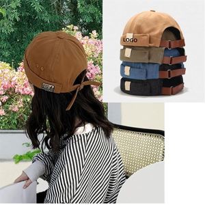 Gorra de marinero informal estilo Docker retro de algodón sin visera, ajustable con borde enrollado, para hombre - Product Image 1