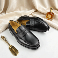 Mocassins de luxe à plateforme Horsebit pour hommes en cuir véritable, chaussures décontractées élégantes de style italien, à enfiler, pour soirée et occasions habillées