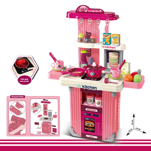 Ensemble de jeu de <span class=keywords><strong>cuisine</strong></span> rose SY avec lumière LED et son conception de valise portable <span class=keywords><strong>jouet</strong></span> de jeu de rôle interactif pour filles cadeau - Product Image 4