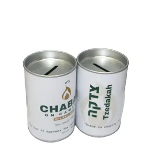 Coin Box Paper Can Piggy Bank Box For Package Coin Paper Can Penny Box Print Packing Round Cylinder Tube